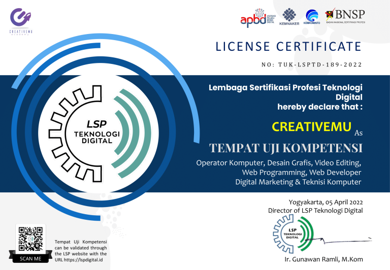 sertifikat tuk creativemu